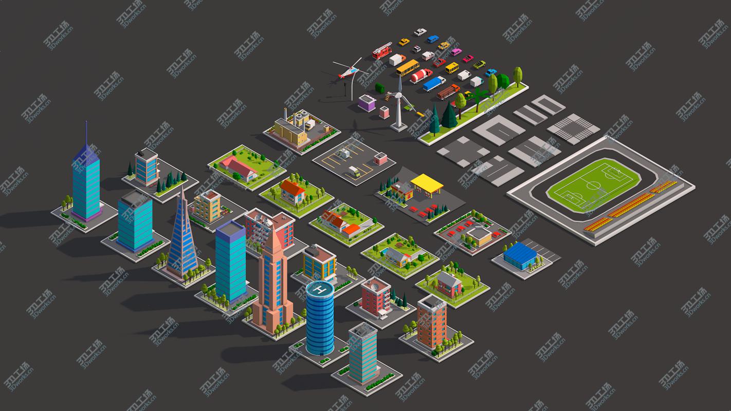 images/goods_img/202104092/3D model Polygonia City Buildings Cars and Elements Pack/4.jpg